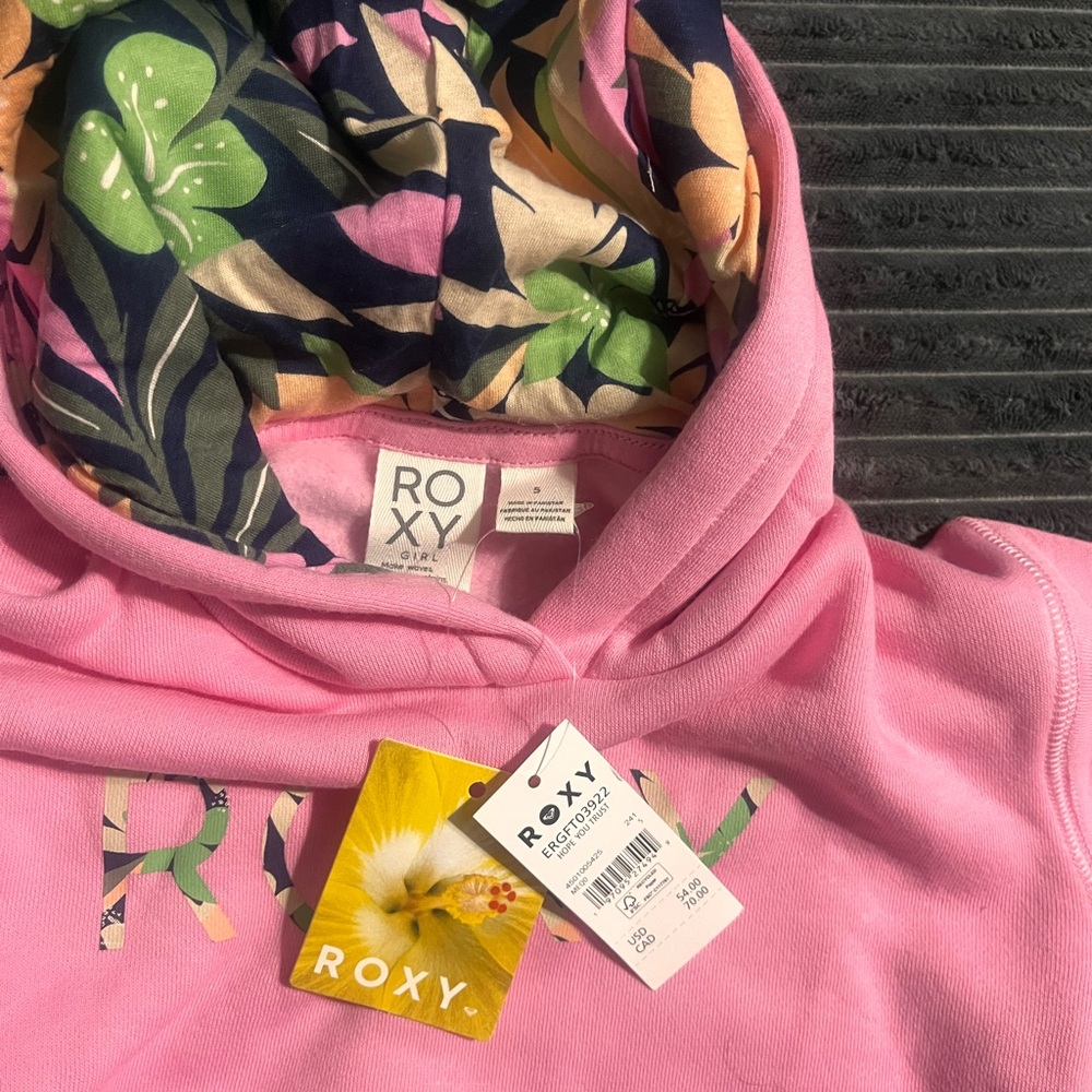 Roxy Light Pink Girls' Hoodie - Picture 3 of 5